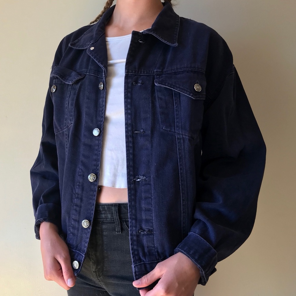 Navy blue denim jacket